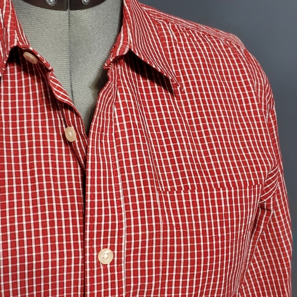 Vintage Old Navy Womens Plaid Button Down Shirt Red White Size XXL - Picture 5 of 7